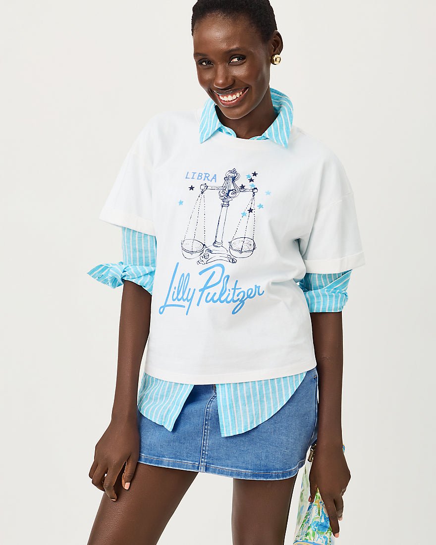 Lilly Pulitzer - Stella Knit Top - Multi Libra Graphic
