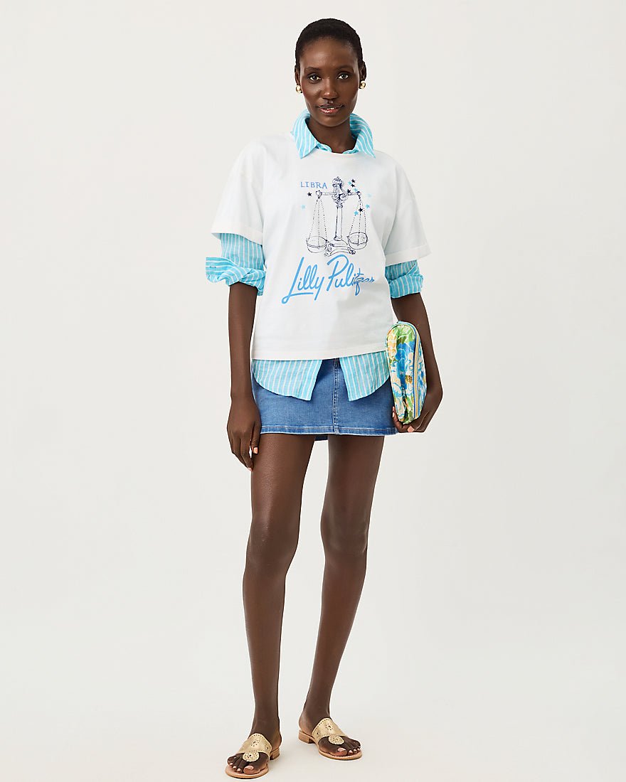 Lilly Pulitzer - Stella Knit Top - Multi Libra Graphic