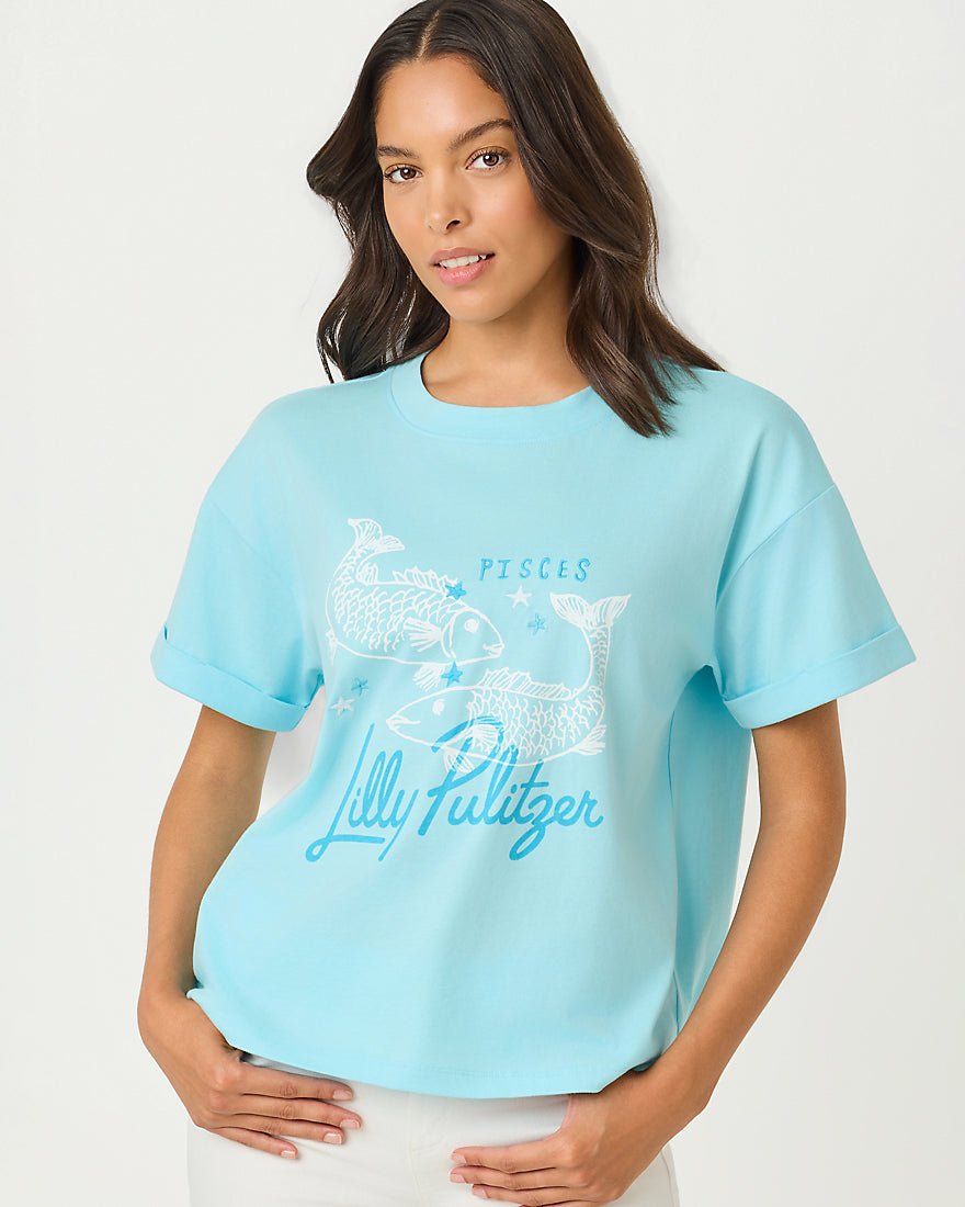 Lilly Pulitzer - Stella Knit Top - Multi Pisces Graphic