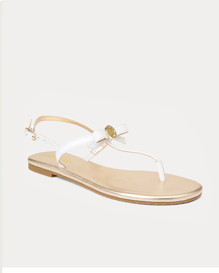 Lilly Pulitzer - Teighen Bow Sandal - Resort White