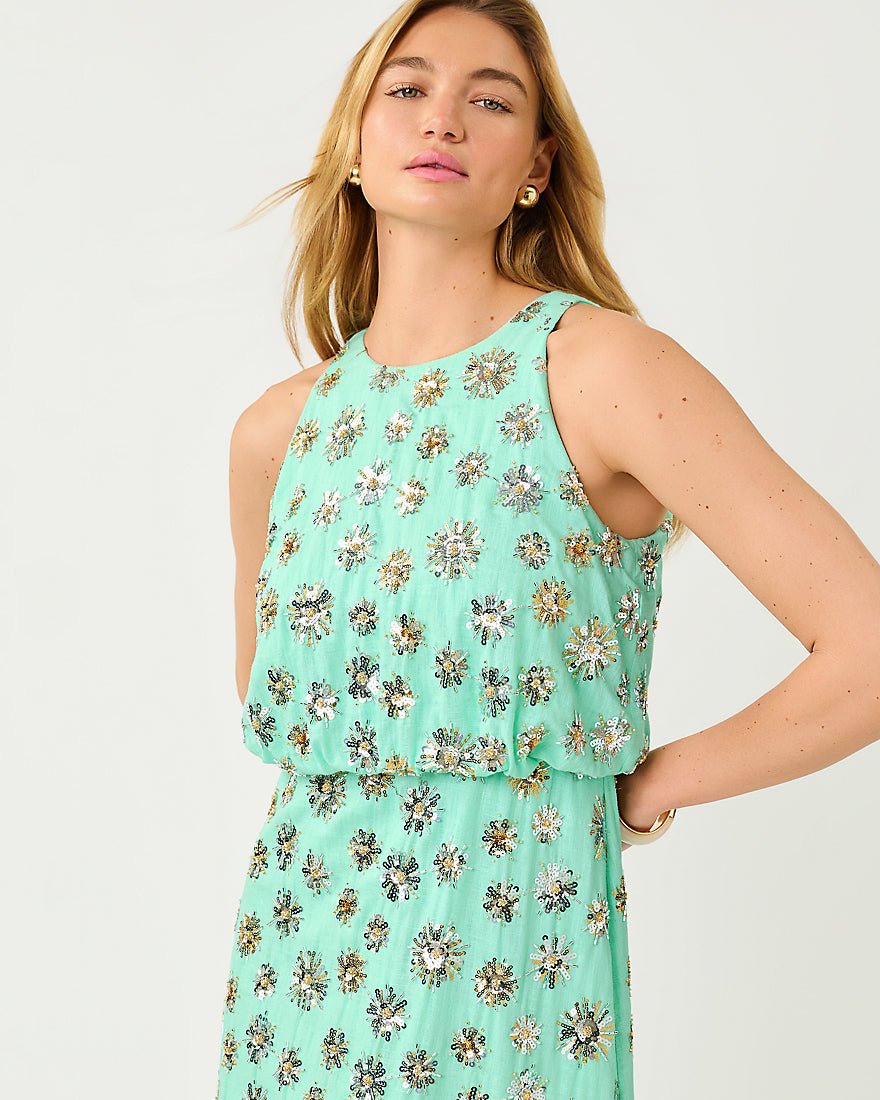 Lilly Pulitzer - Teonna Maxi Dress - Mint Condition Sparkler Embellished