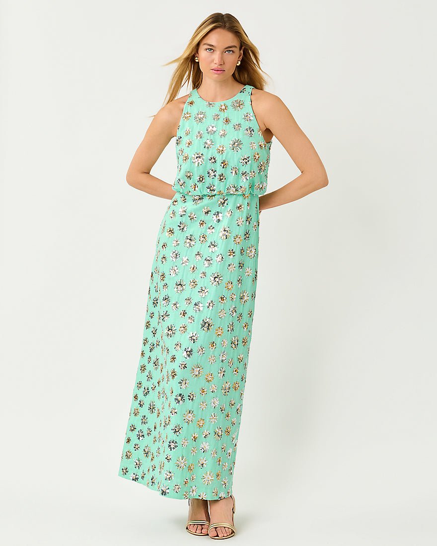 Lilly Pulitzer - Teonna Maxi Dress - Mint Condition Sparkler Embellished