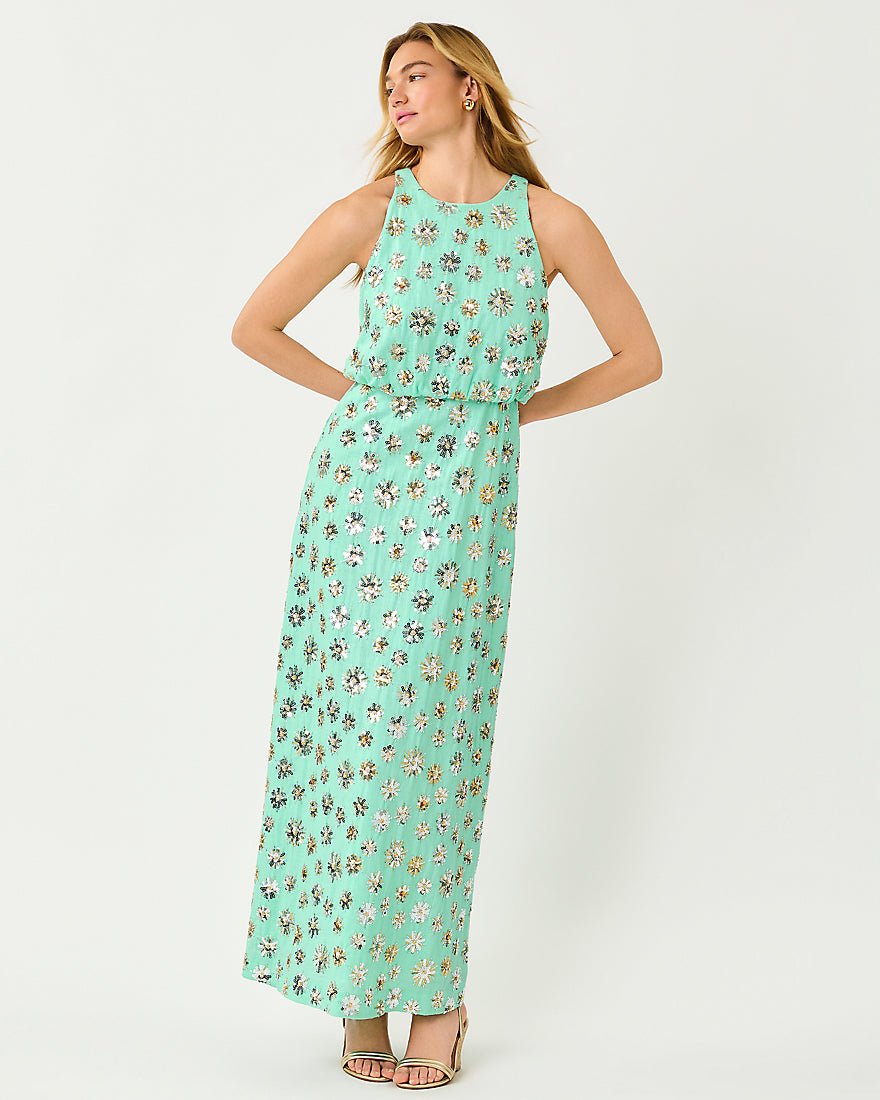 Lilly Pulitzer - Teonna Maxi Dress - Mint Condition Sparkler Embellished