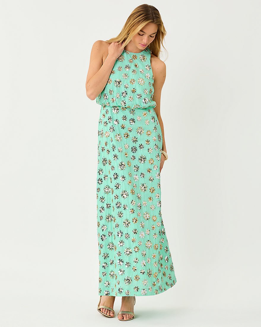 Lilly Pulitzer - Teonna Maxi Dress - Mint Condition Sparkler Embellished