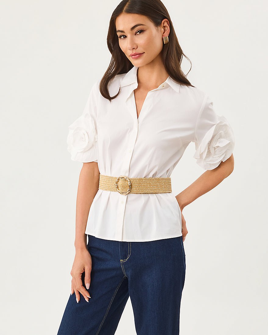 Lilly Pulitzer - The Flower Lilly Shirt - Resort White