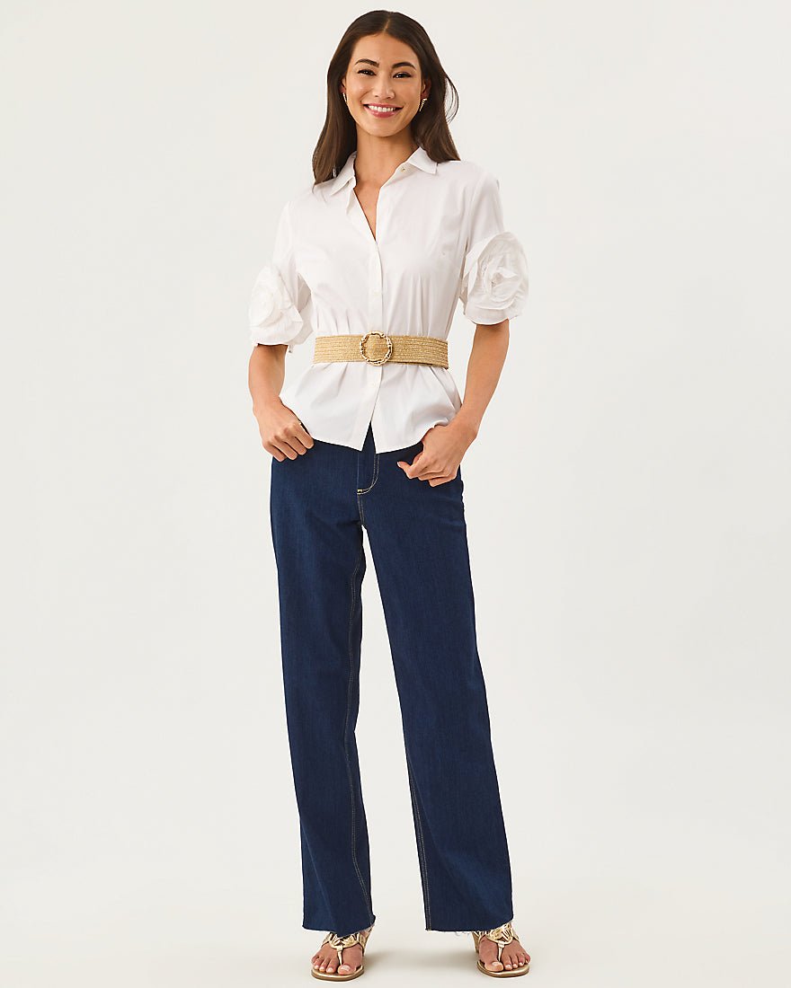 Lilly Pulitzer - The Flower Lilly Shirt - Resort White