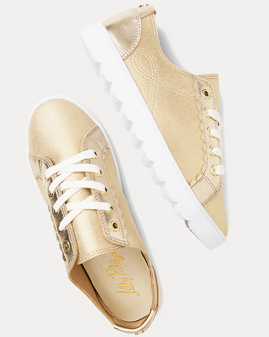Lilly Pulitzer - The Lilly Sneaker - Gold Metallic