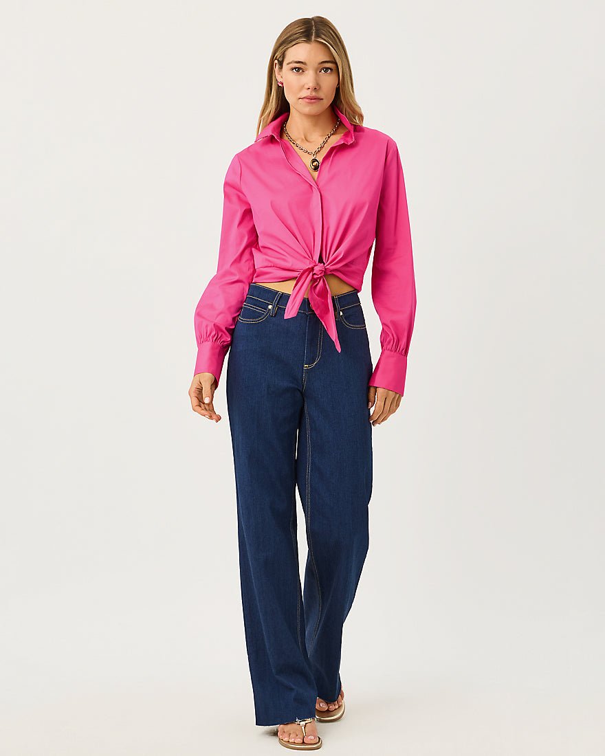 Lilly Pulitzer - The Tie Lilly Shirt - Pink Aster