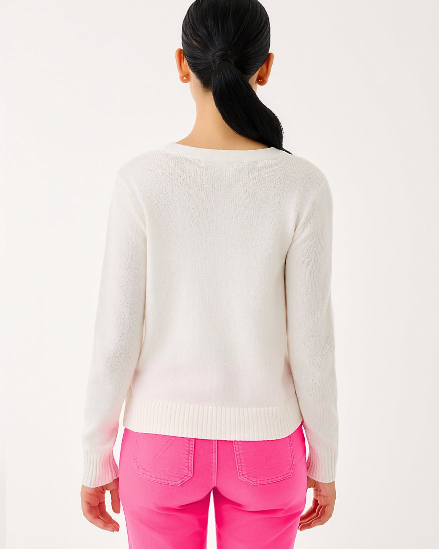 Lilly Pulitzer - Tippery Cardigan - Coconut Valentines Day Embroidery