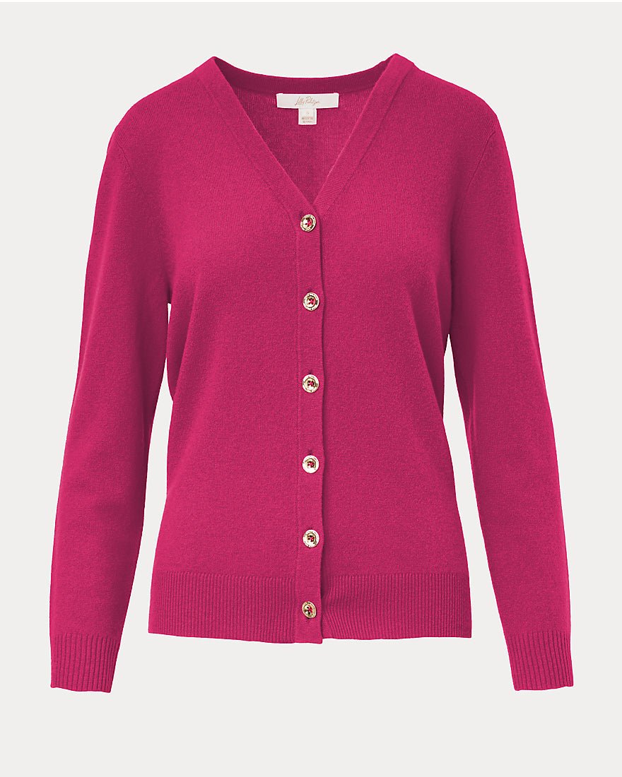 Lilly Pulitzer - Tippery Longer Length Cashmere Cardigan - Berry Bouquet