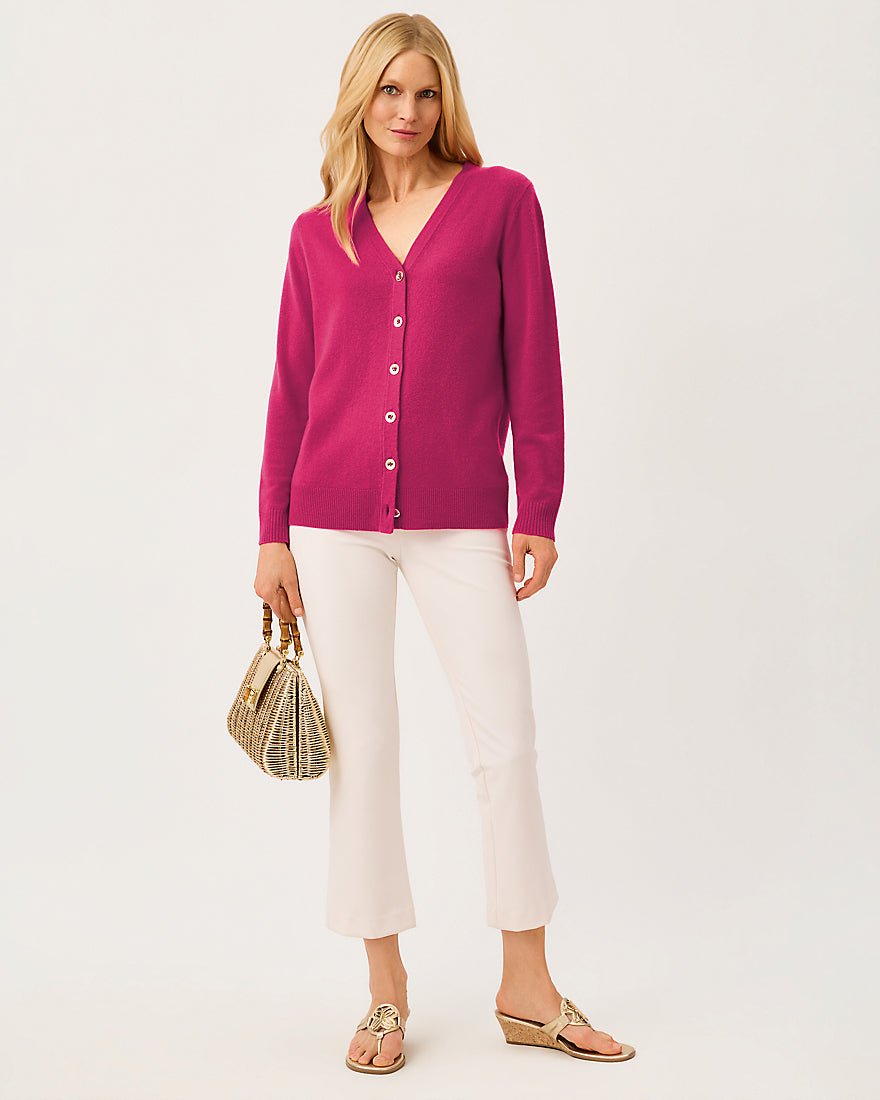 Lilly Pulitzer - Tippery Longer Length Cashmere Cardigan - Berry Bouquet