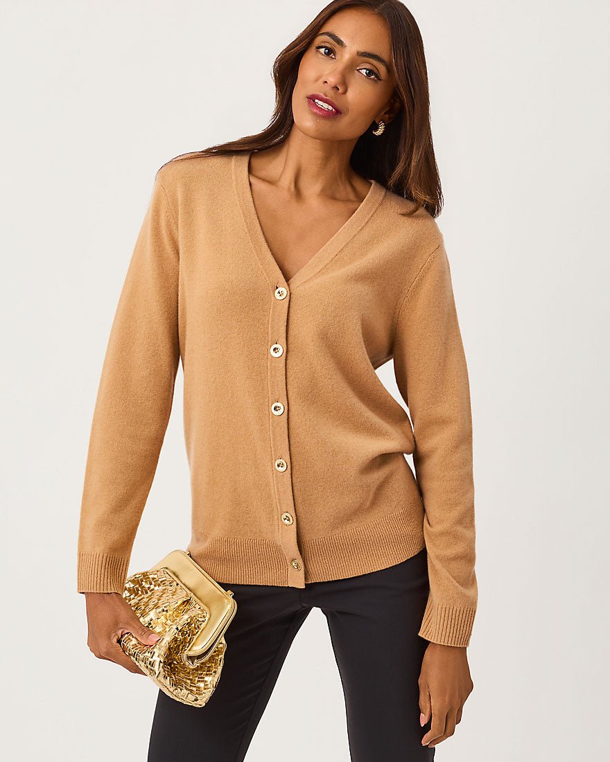 Lilly Pulitzer - Tippery Longer Length Cashmere Cardigan - Heathered Iced Latte