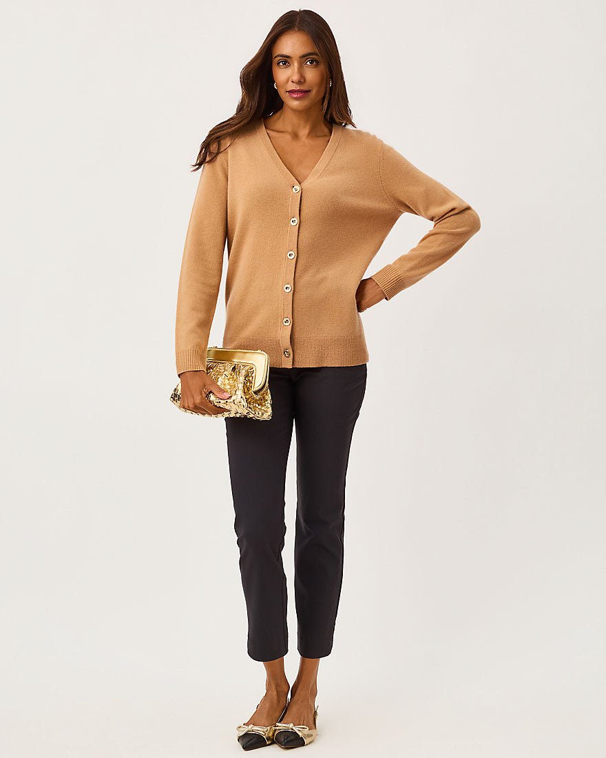 Lilly Pulitzer - Tippery Longer Length Cashmere Cardigan - Heathered Iced Latte