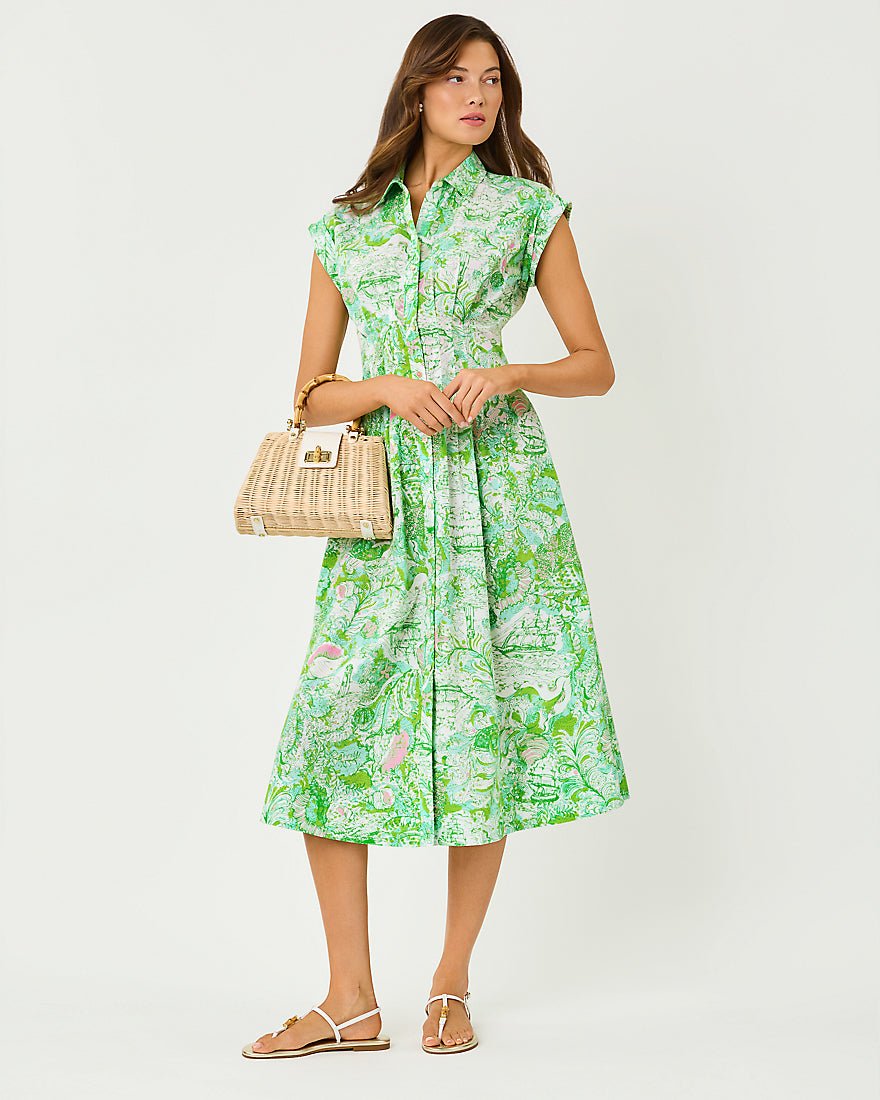 Lilly Pulitzer - Tonya Midi Shirtdress - Resort White Ship To Shore