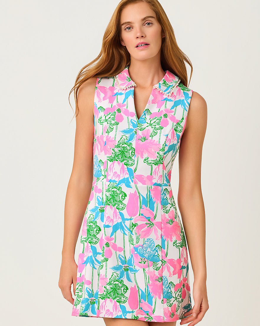Lilly Pulitzer - Twila Skirted Romper - Resort White Viney Liney