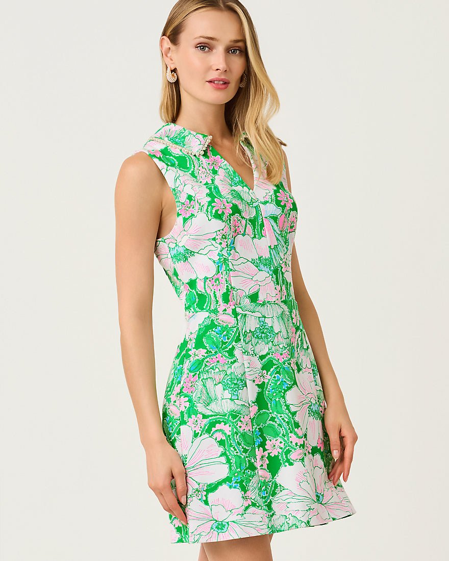 Lilly Pulitzer - Twila Skirted Romper - Resort White Viney Liney