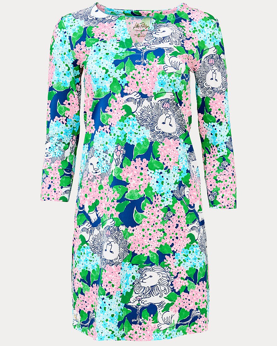 Lilly Pulitzer - Upf 50 Plus Nadine Dress - Starlight Navy Lydia The Lion