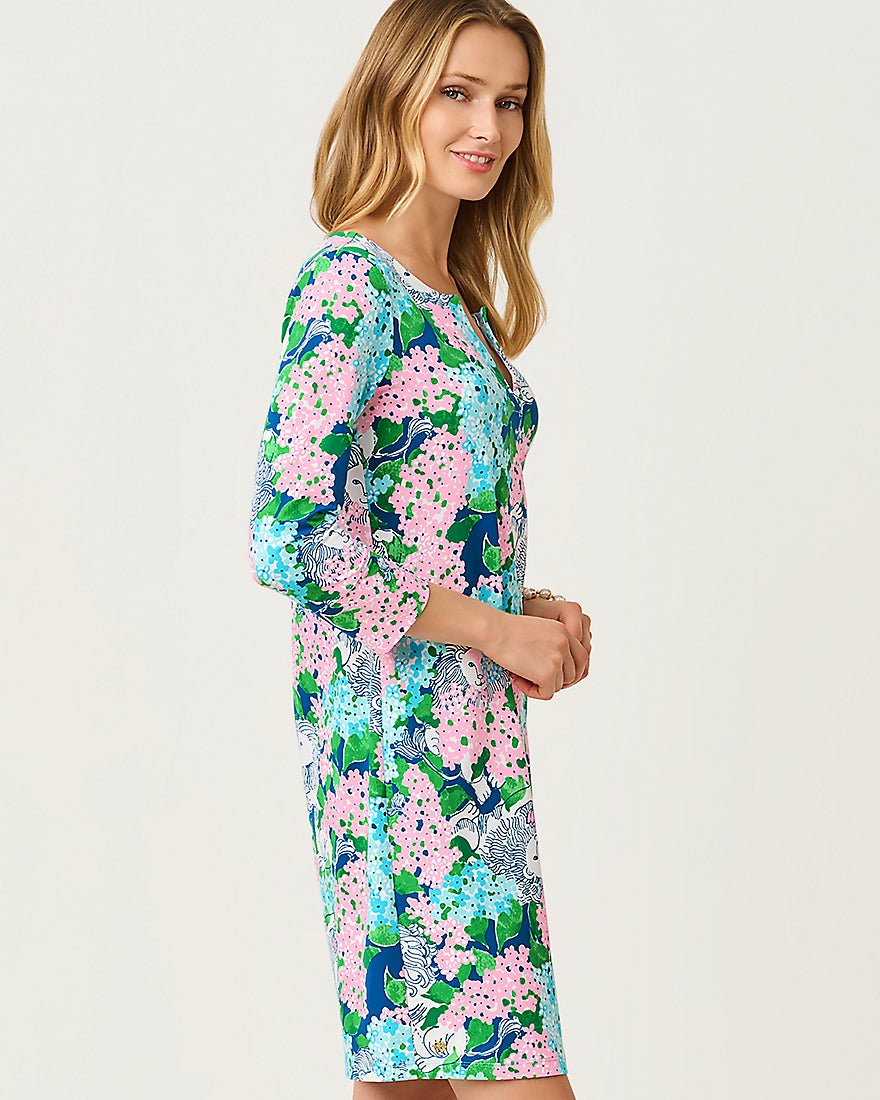 Lilly Pulitzer - Upf 50 Plus Nadine Dress - Starlight Navy Lydia The Lion