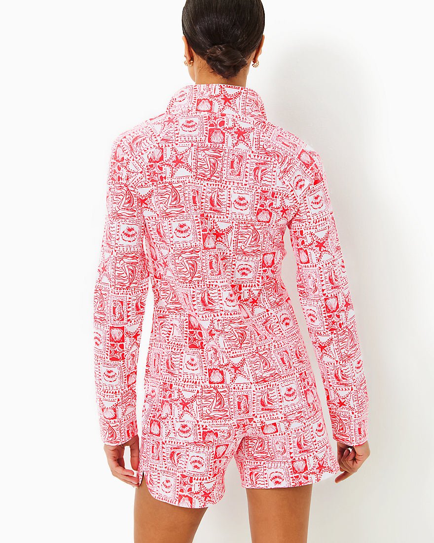 Upf 50 Plus Skipper Popover - Mizner Red Seaside Harbour - 6