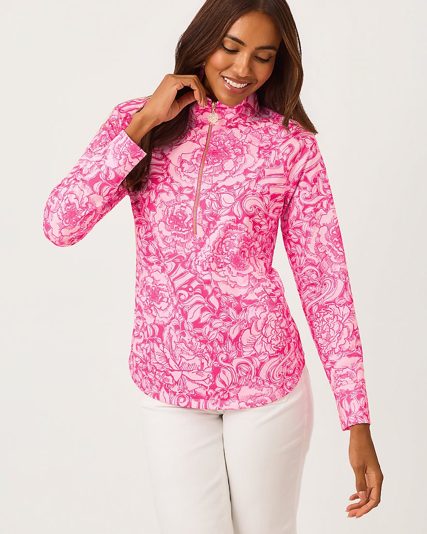 Lilly Pulitzer - Upf 50 Plus Skipper Popover - Pink Aster A Rose By Any Other Name