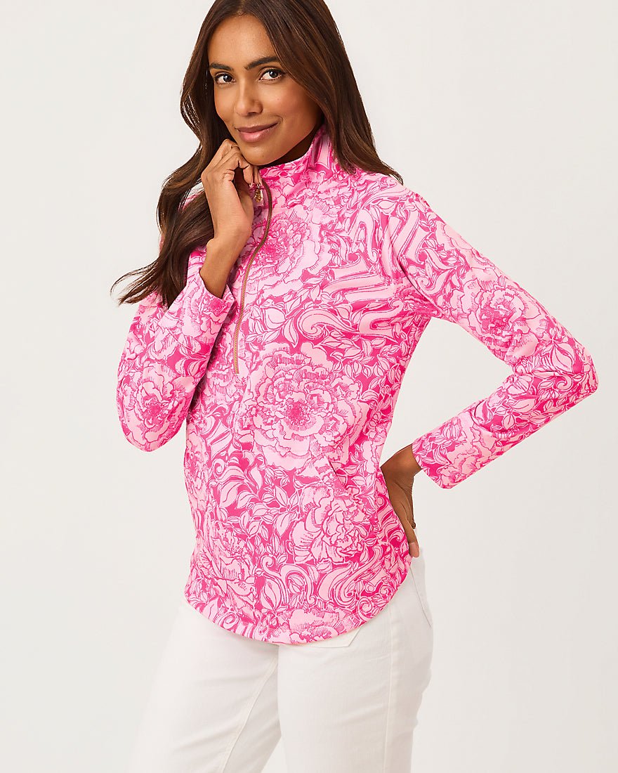 Lilly Pulitzer - Upf 50 Plus Skipper Popover - Pink Aster A Rose By Any Other Name
