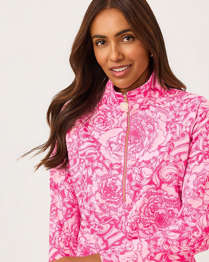 Lilly Pulitzer - Upf 50 Plus Skipper Popover - Pink Aster A Rose By Any Other Name
