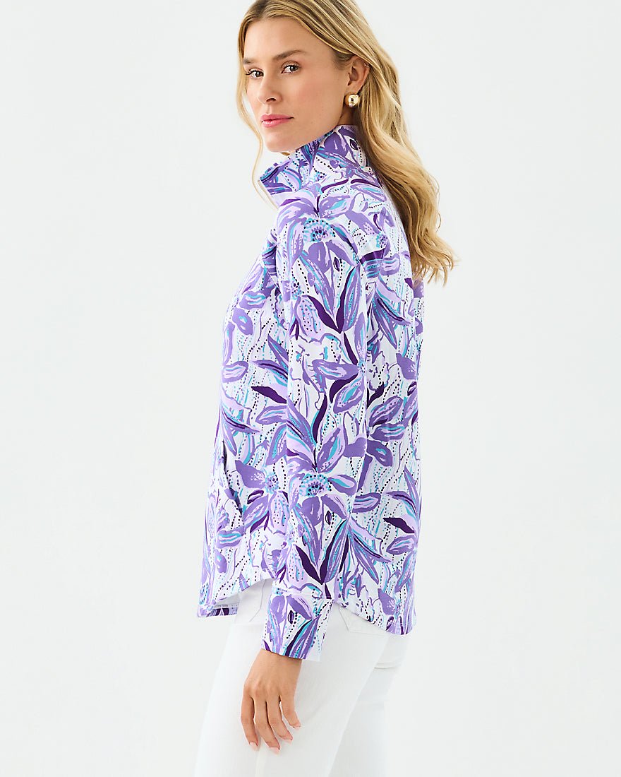 Lilly Pulitzer - Upf 50 Plus Skipper Popover - Tropicalia Purple Elephant In The Bloom
