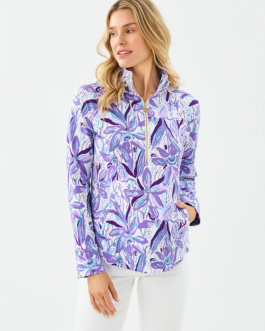 Lilly Pulitzer - Upf 50 Plus Skipper Popover - Tropicalia Purple Elephant In The Bloom