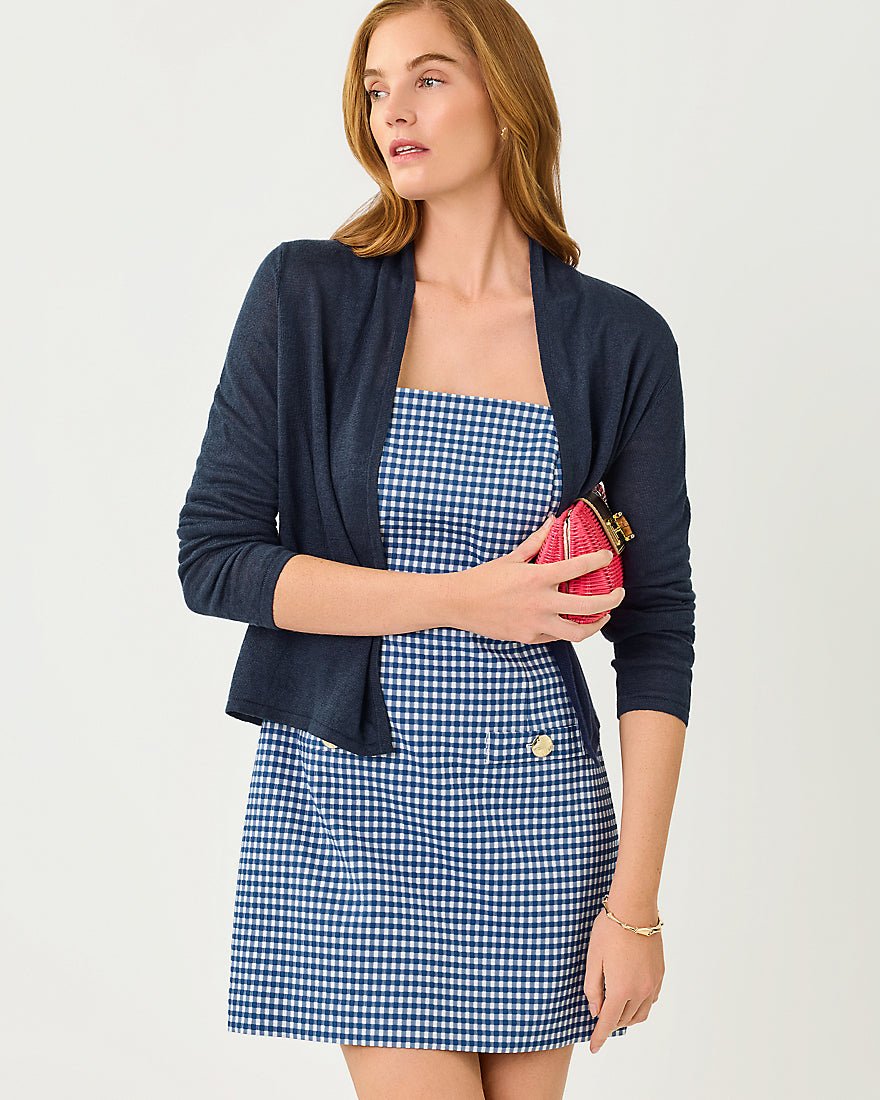 Lilly Pulitzer - Veda Skirted Romper - Starlight Navy Gingham