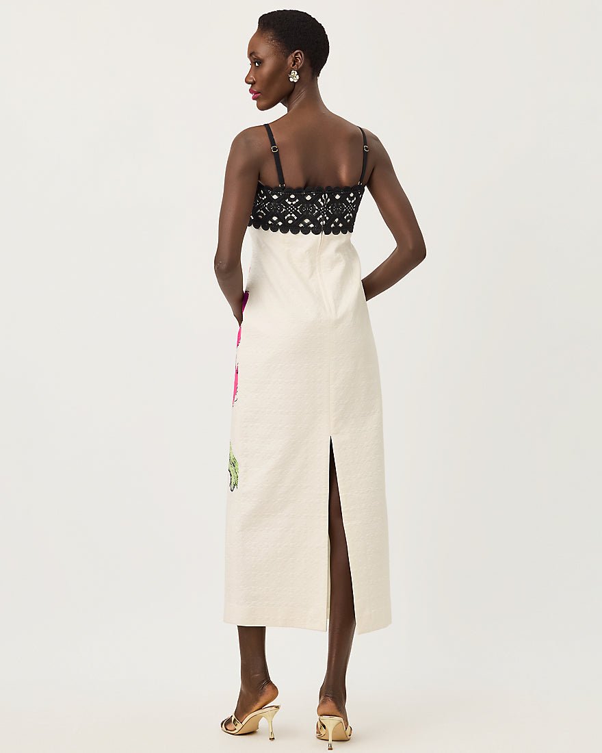Lilly Pulitzer - Vena Stretch Maxi Dress - Coconut Oversized Big Lillys