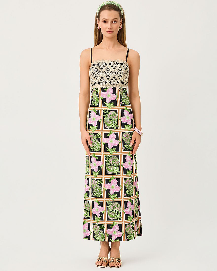 Lilly Pulitzer - Vena Stretch Maxi Dress - Onyx Window Shopper