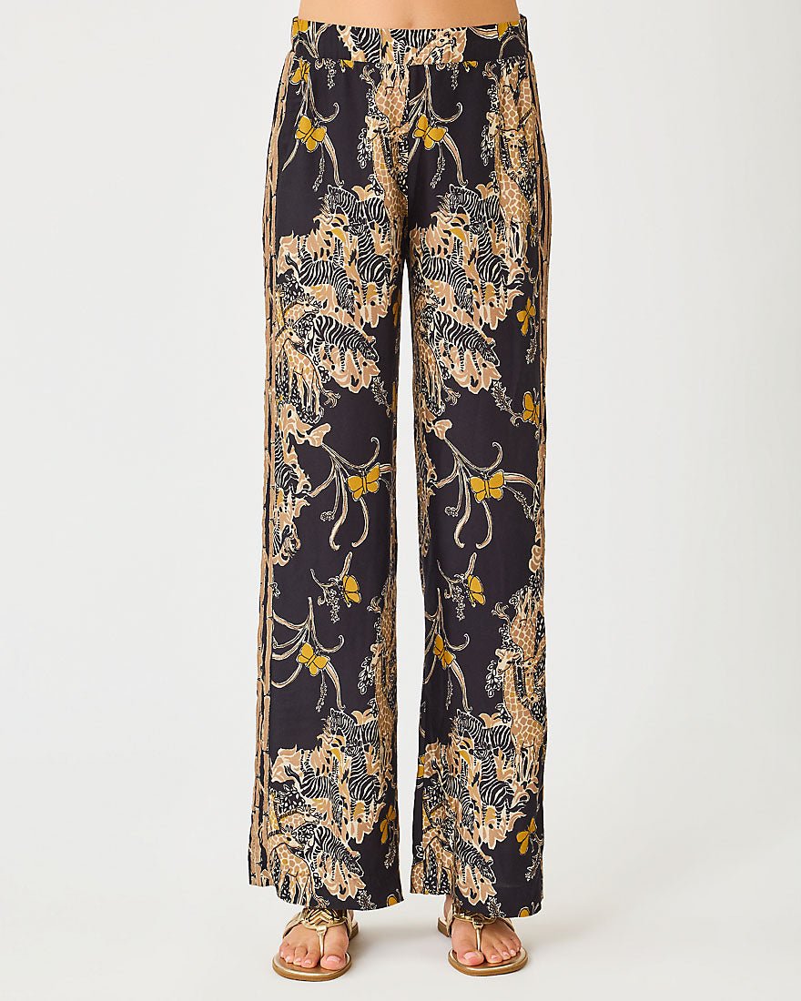 Lilly Pulitzer - Vianna High Rise Palazzo Pant - Onyx Striped Safari