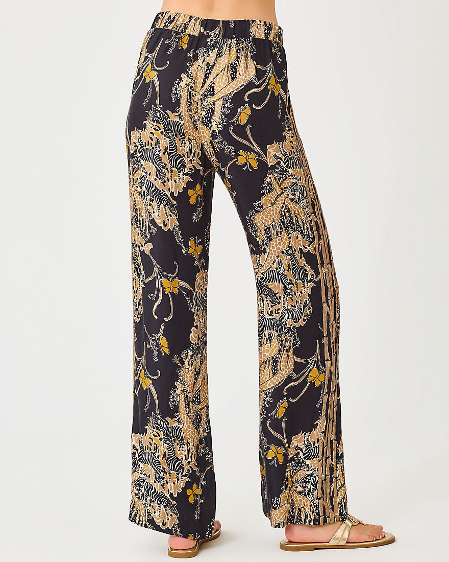 Lilly Pulitzer - Vianna High Rise Palazzo Pant - Onyx Striped Safari