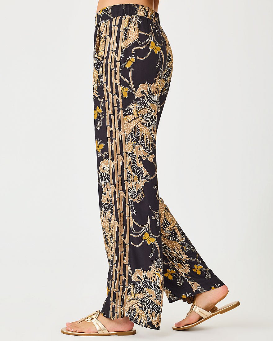 Lilly Pulitzer - Vianna High Rise Palazzo Pant - Onyx Striped Safari