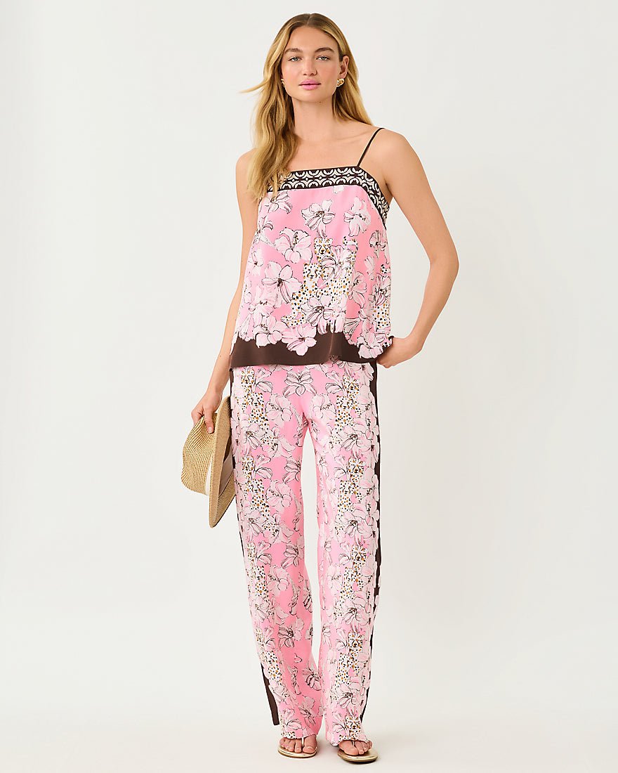 Lilly Pulitzer - Vianna Silk Palazzo Pant - Coco Beach Wildness