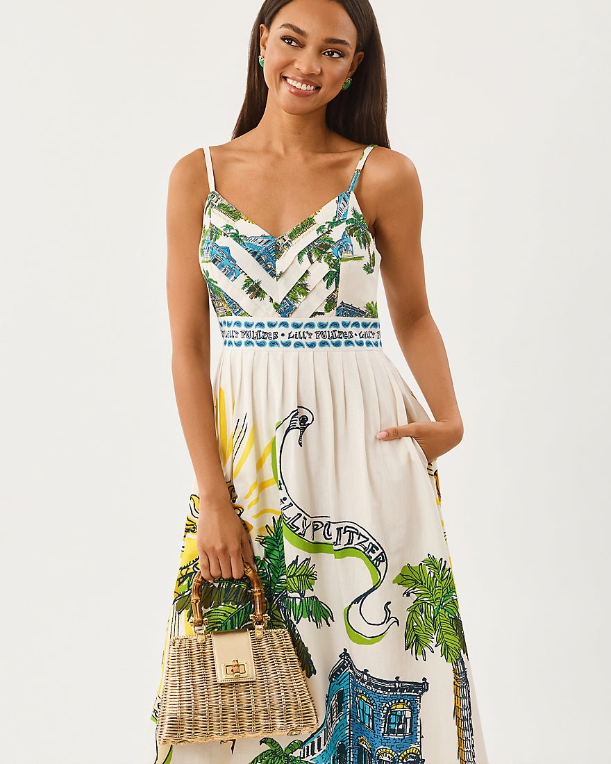 Lilly Pulitzer - Wendley Midi Dress - Coconut Oversized Key West Toile