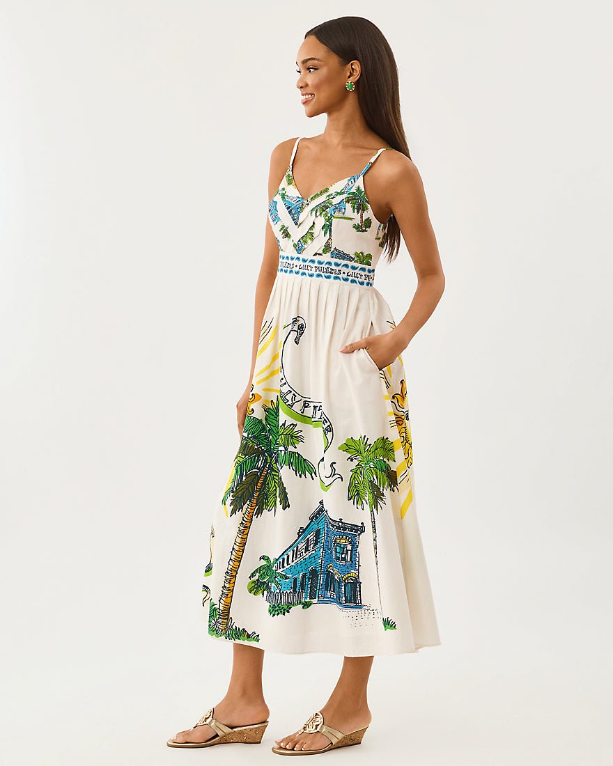 Lilly Pulitzer - Wendley Midi Dress - Coconut Oversized Key West Toile