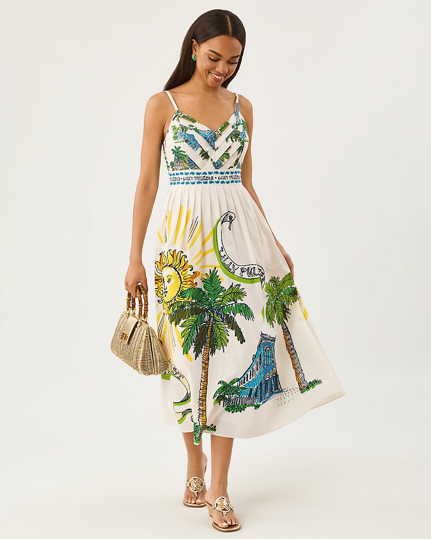 Lilly Pulitzer - Wendley Midi Dress - Coconut Oversized Key West Toile