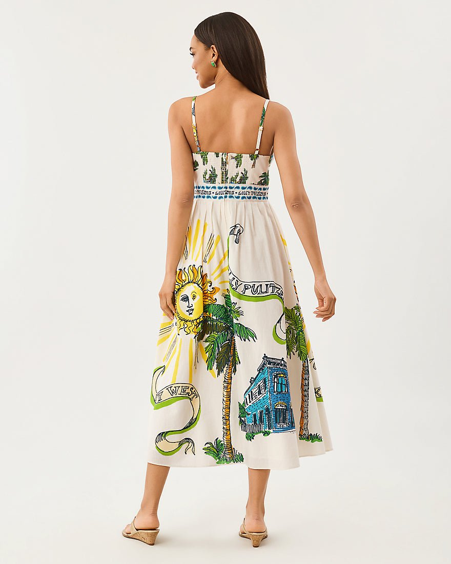 Lilly Pulitzer - Wendley Midi Dress - Coconut Oversized Key West Toile