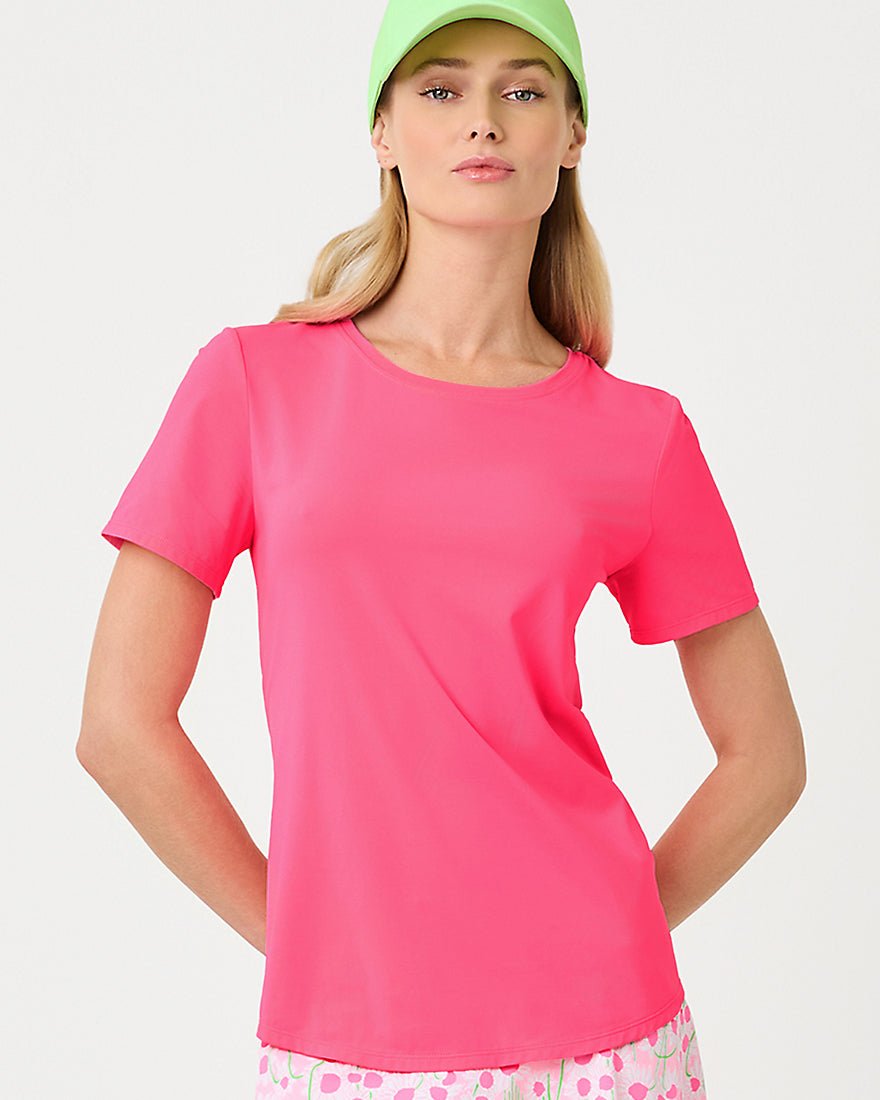 Lilly Pulitzer - Westley Active Tee Upf 50 Plus - Cherry Blossom Pink