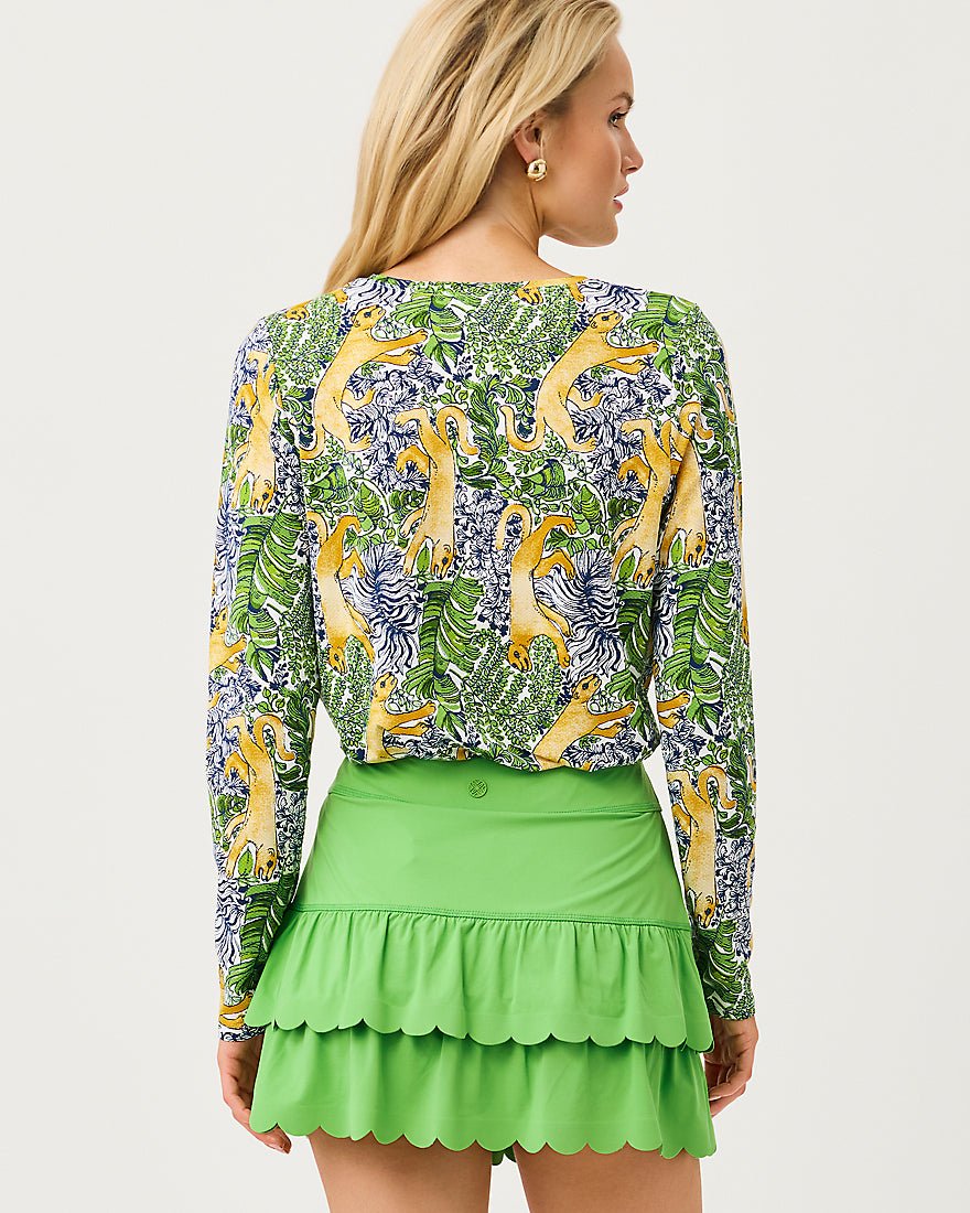 Lilly Pulitzer - Westley Long Sleeve Active Tee - Multi Lil Palm Prowl