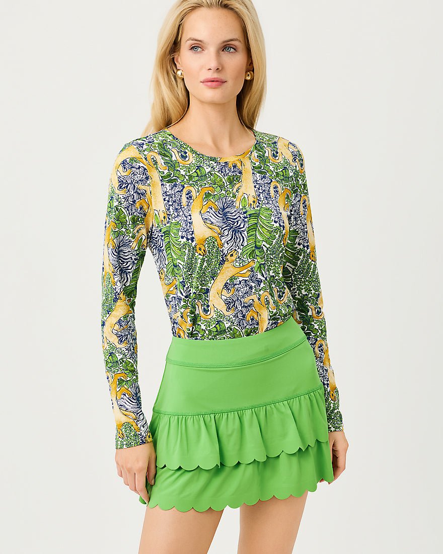 Lilly Pulitzer - Westley Long Sleeve Active Tee - Multi Lil Palm Prowl