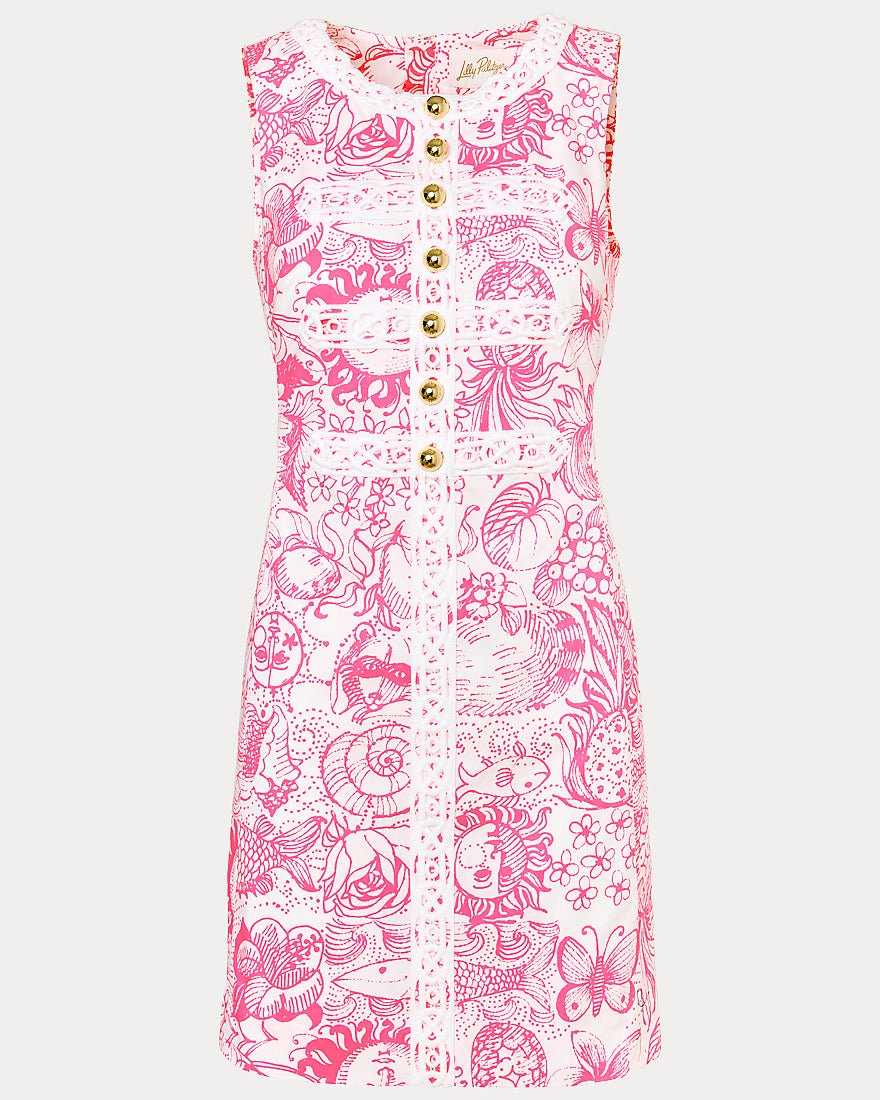 Lilly Pulitzer - Wister Stretch Shift Dress - Cherry Blossom Pink Fleur De Lilly
