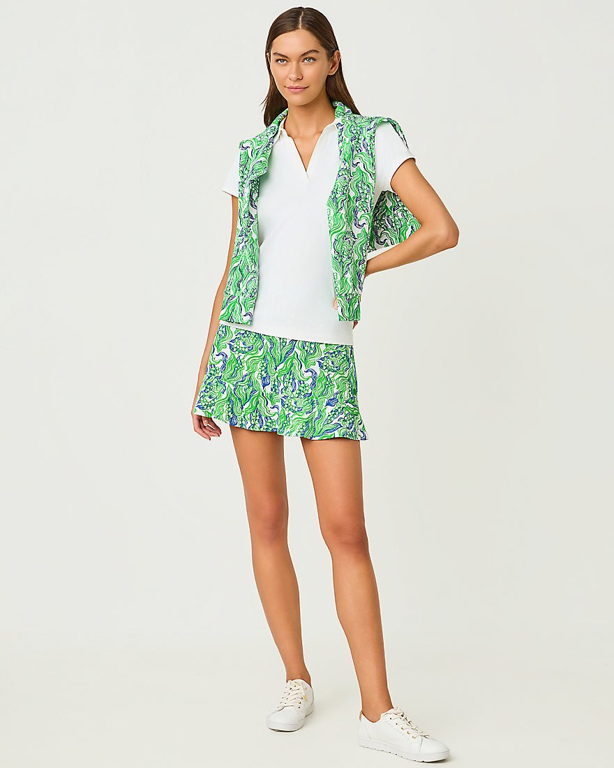 Lilly Pulitzer - Zadora High Rise Skort Upf 50 Plus - Putting Green Lilly Of The Valley