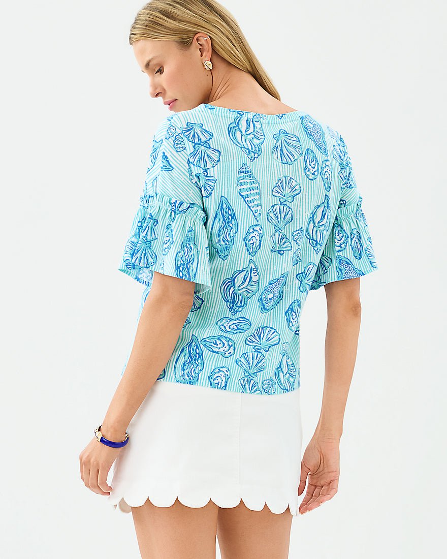 Lilly Pulitzer - Ziva Top - Fresh Water Blue Cool As Shell