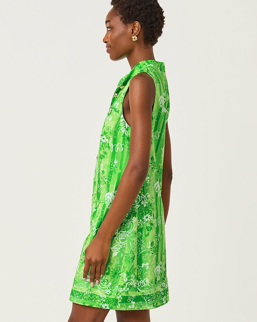 Lilly Pulitzer - Zorella Shift Dress - Jackfruit Green Roseys Petals Overlay