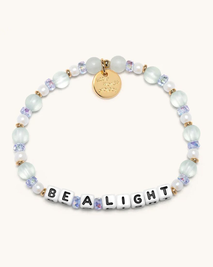 Little Words Project - Be A Light Bracelet - White Honeydrew Kiss