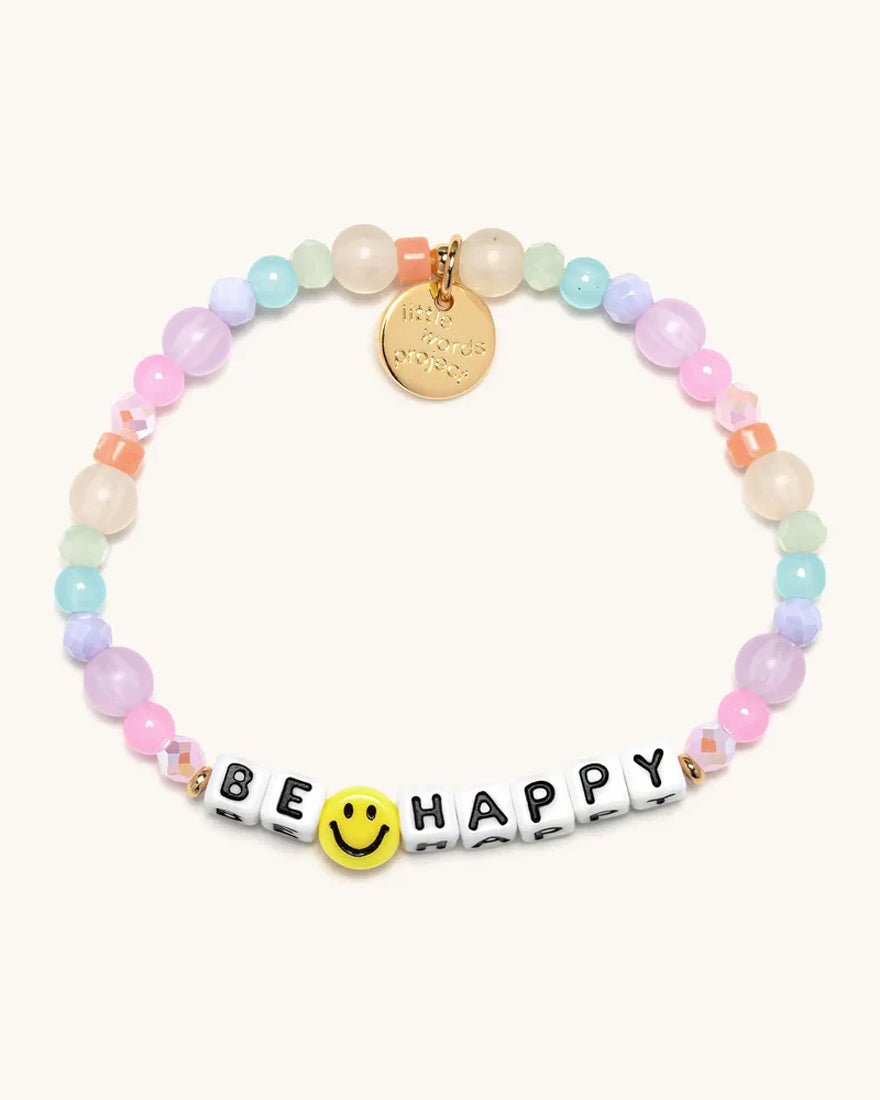 Little Words Project - Be Happy Bracelet - White Radiant Bliss