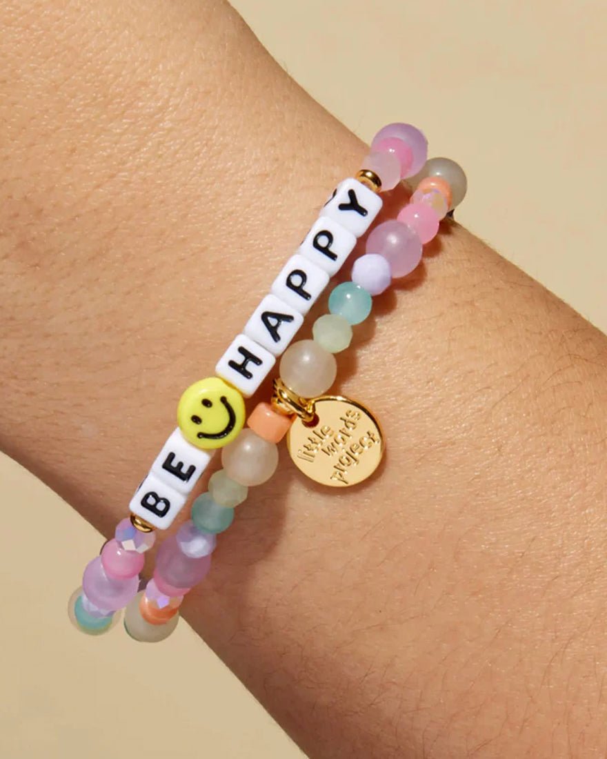 Little Words Project - Be Happy Bracelet - White Radiant Bliss