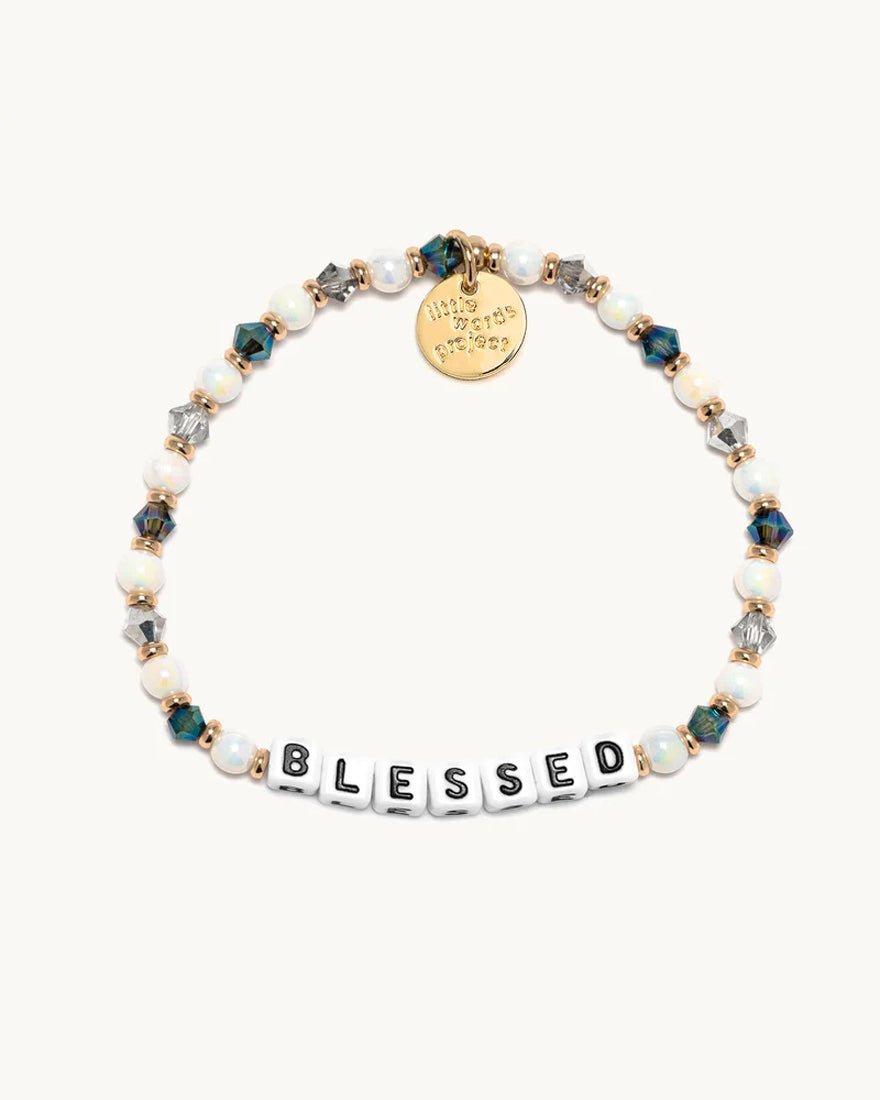 Little Words Project - Blessed Bracelet - White Midnight
